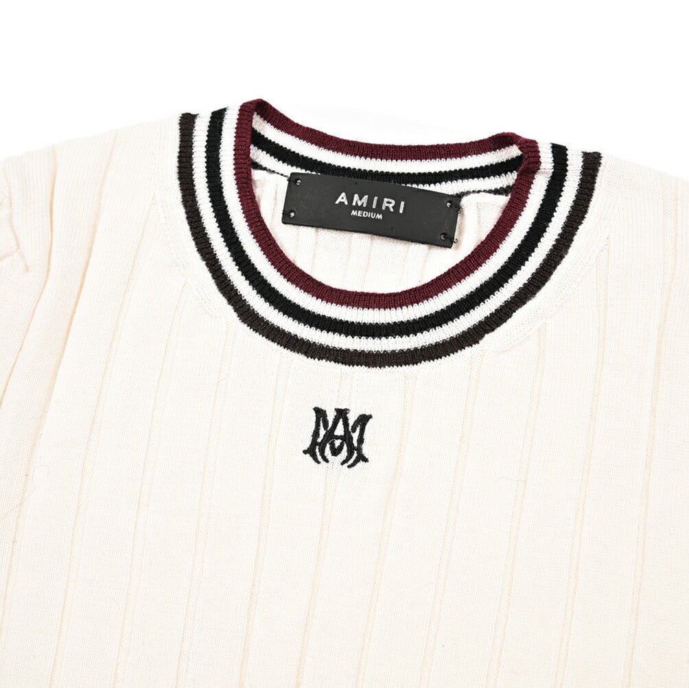 【レディース】AMIRI ウール100% クロップド半袖ニットセーター｜430623-S｜GUARDAROBA MILANO OFFICIAL STORE