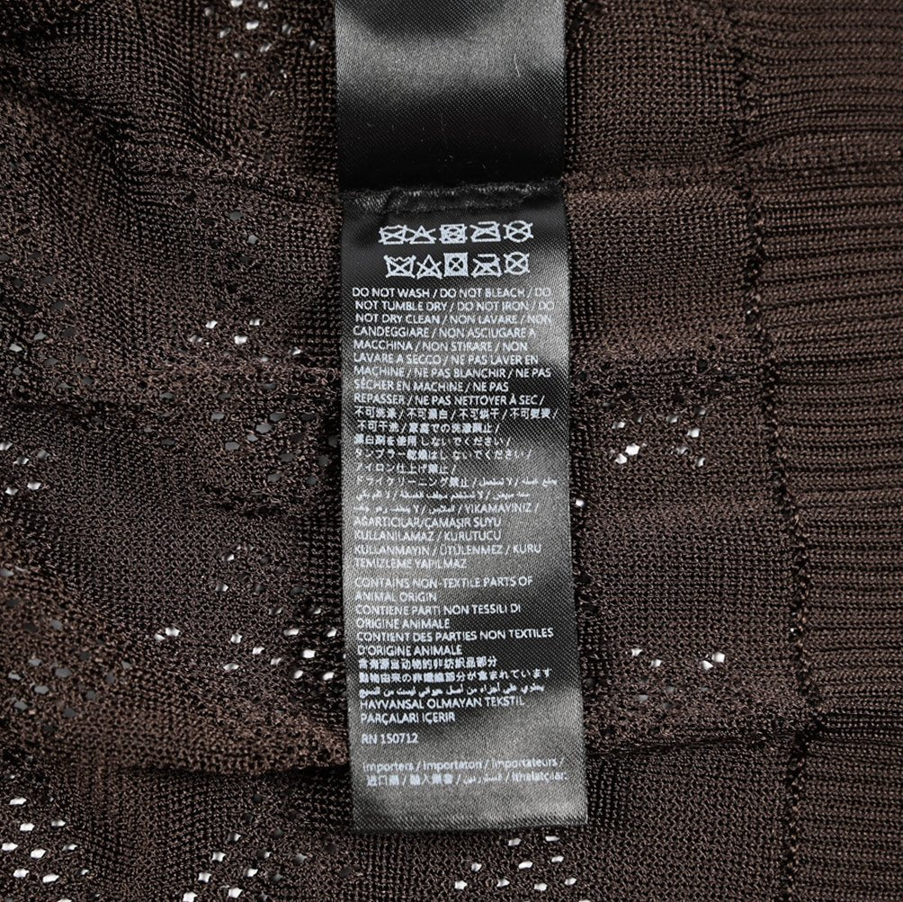 AMIRI アミリ / ビスコース100% クロップド半袖ニットポロシャツ