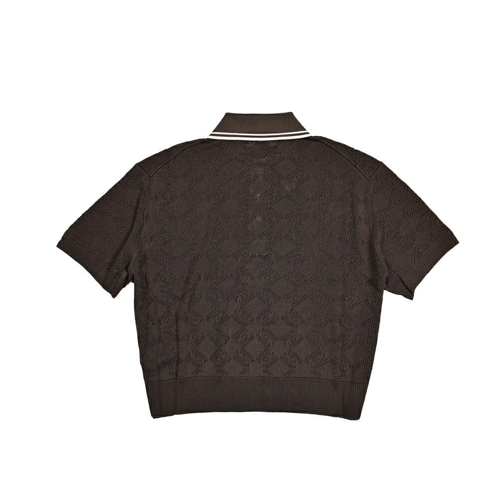 【レディース】AMIRI ビスコース100% クロップド半袖ニットポロシャツ｜430625｜GUARDAROBA MILANO OFFICIAL STORE