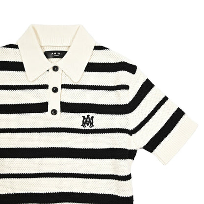 【レディース】AMIRI コットン100% クロップド半袖ニットポロシャツ｜430628｜GUARDAROBA MILANO OFFICIAL STORE