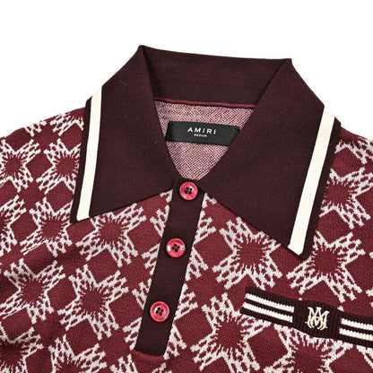 AMIRI ビスコース混ウール 半袖ニットポロシャツ｜430559-M｜GUARDAROBA MILANO OFFICIAL STORE