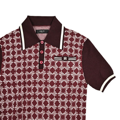 AMIRI ビスコース混ウール 半袖ニットポロシャツ｜430559-M｜GUARDAROBA MILANO OFFICIAL STORE