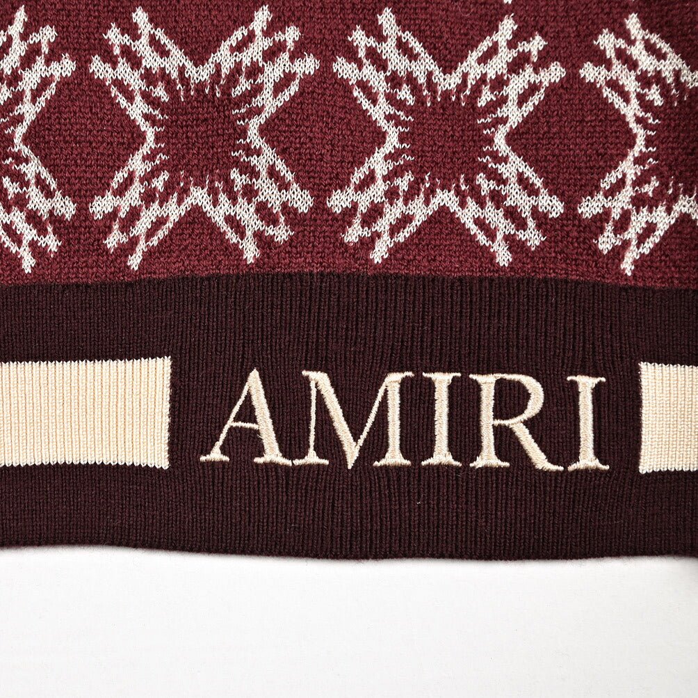 AMIRI ビスコース混ウール 半袖ニットポロシャツ｜430559-M｜GUARDAROBA MILANO OFFICIAL STORE