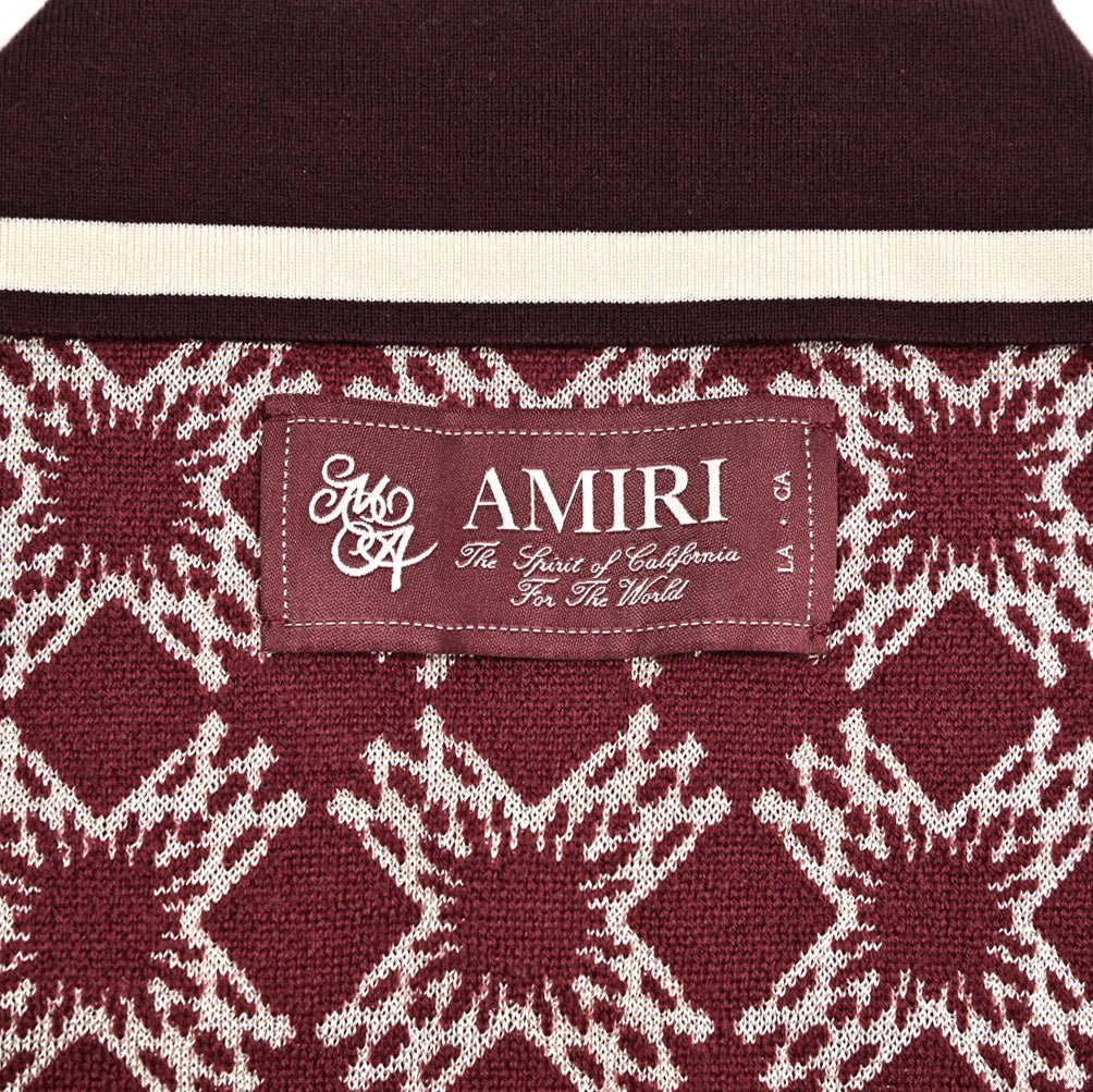 AMIRI ビスコース混ウール 半袖ニットポロシャツ｜430559-M｜GUARDAROBA MILANO OFFICIAL STORE