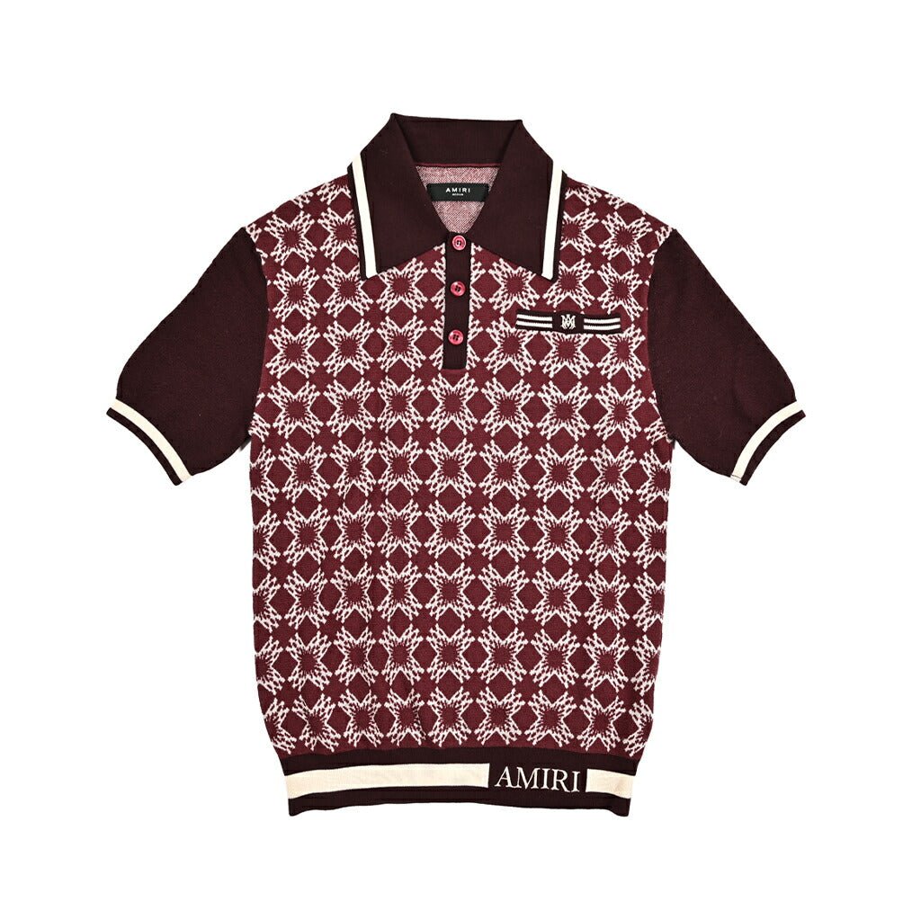 AMIRI ビスコース混ウール 半袖ニットポロシャツ｜430559-M｜GUARDAROBA MILANO OFFICIAL STORE