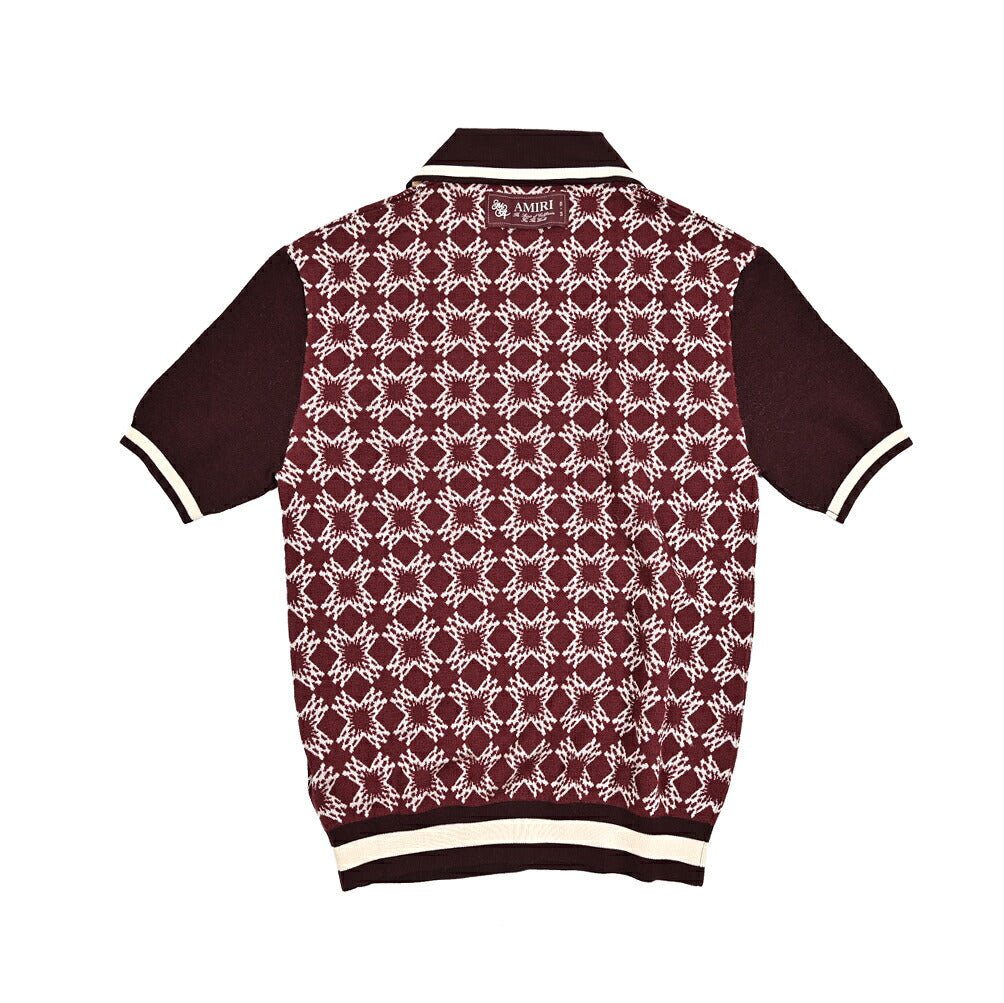 AMIRI ビスコース混ウール 半袖ニットポロシャツ｜430559-M｜GUARDAROBA MILANO OFFICIAL STORE