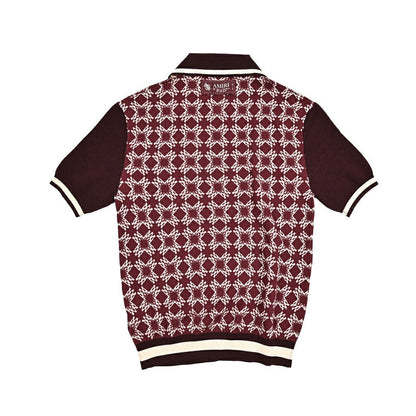 AMIRI ビスコース混ウール 半袖ニットポロシャツ｜430559-M｜GUARDAROBA MILANO OFFICIAL STORE