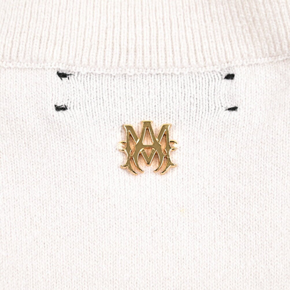 AMIRI カシミヤ混ウール クルーネック半袖ニットセーター｜430586-S｜GUARDAROBA MILANO OFFICIAL STORE