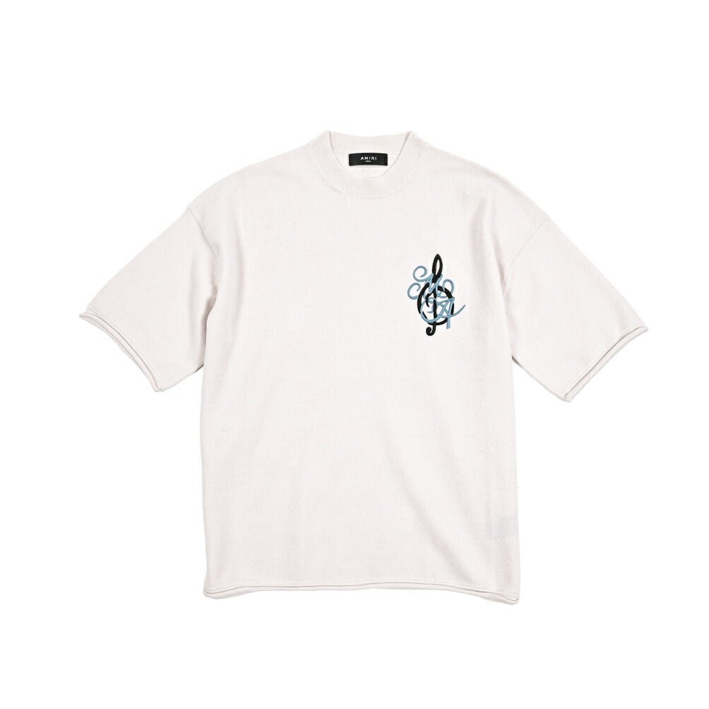 AMIRI カシミヤ混ウール クルーネック半袖ニットセーター｜430586-S｜GUARDAROBA MILANO OFFICIAL STORE