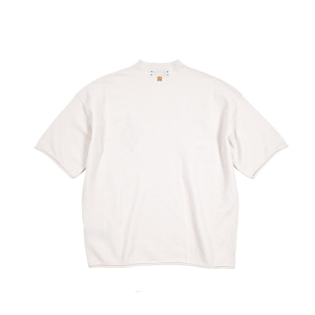 AMIRI カシミヤ混ウール クルーネック半袖ニットセーター｜430586-S｜GUARDAROBA MILANO OFFICIAL STORE