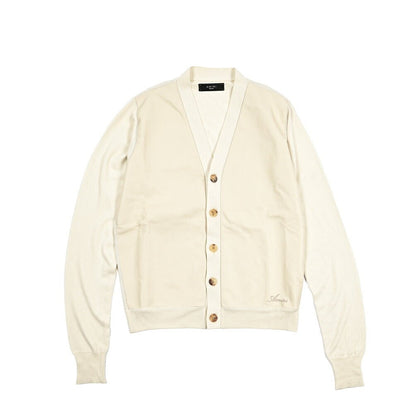 AMIRI シルク混カシミヤニットカーディガン レザーフロント｜430601｜GUARDAROBA MILANO OFFICIAL STORE