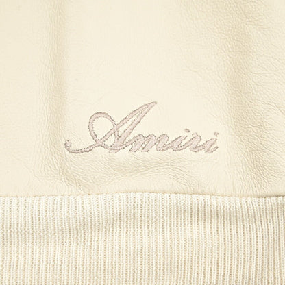 AMIRI シルク混カシミヤニットカーディガン レザーフロント｜430601｜GUARDAROBA MILANO OFFICIAL STORE