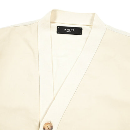 AMIRI シルク混カシミヤニットカーディガン レザーフロント｜430601｜GUARDAROBA MILANO OFFICIAL STORE