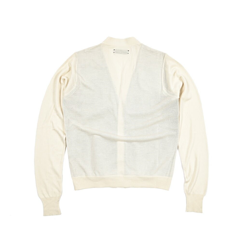 AMIRI シルク混カシミヤニットカーディガン レザーフロント｜430601｜GUARDAROBA MILANO OFFICIAL STORE