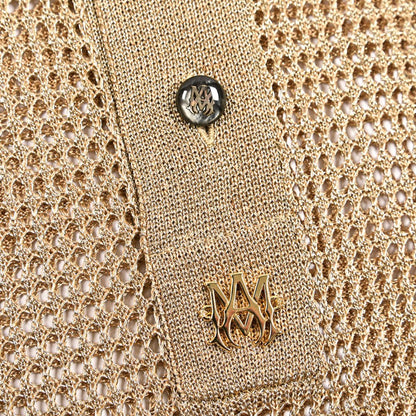 AMIRI ビスコース混 半袖メッシュニットポロシャツ｜430613｜GUARDAROBA MILANO OFFICIAL STORE