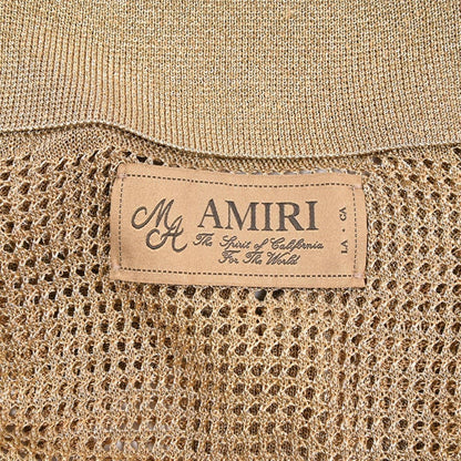 AMIRI ビスコース混 半袖メッシュニットポロシャツ｜430613｜GUARDAROBA MILANO OFFICIAL STORE