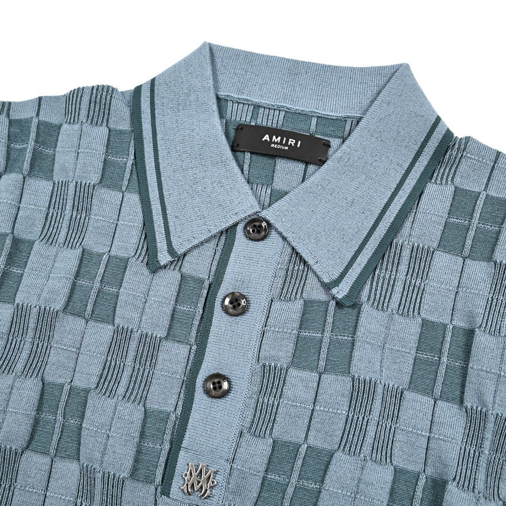 AMIRI ウール混 半袖ニットポロシャツ｜430617｜GUARDAROBA MILANO OFFICIAL STORE