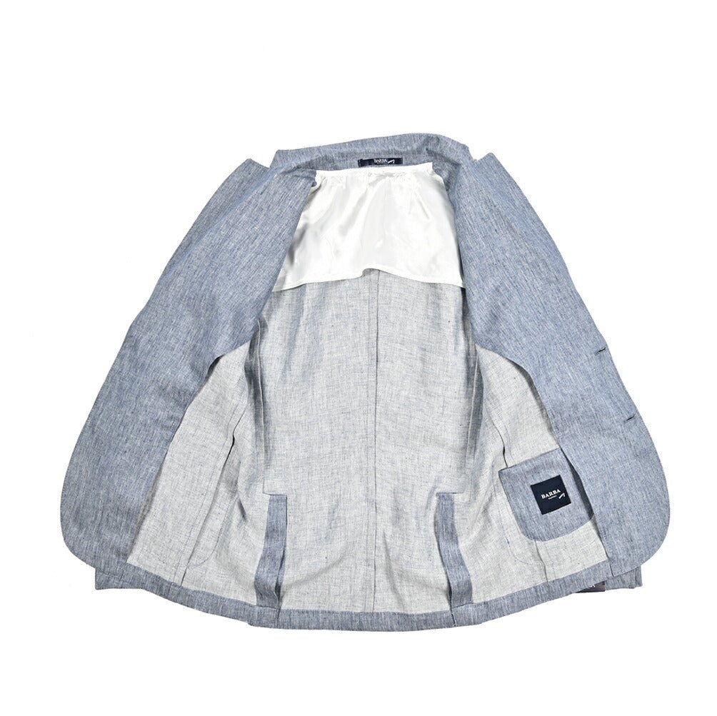 BARBA リネン100% 2Bシングルテーラードジャケット / EASY J MONO｜434202-48｜GUARDAROBA MILANO OFFICIAL STORE