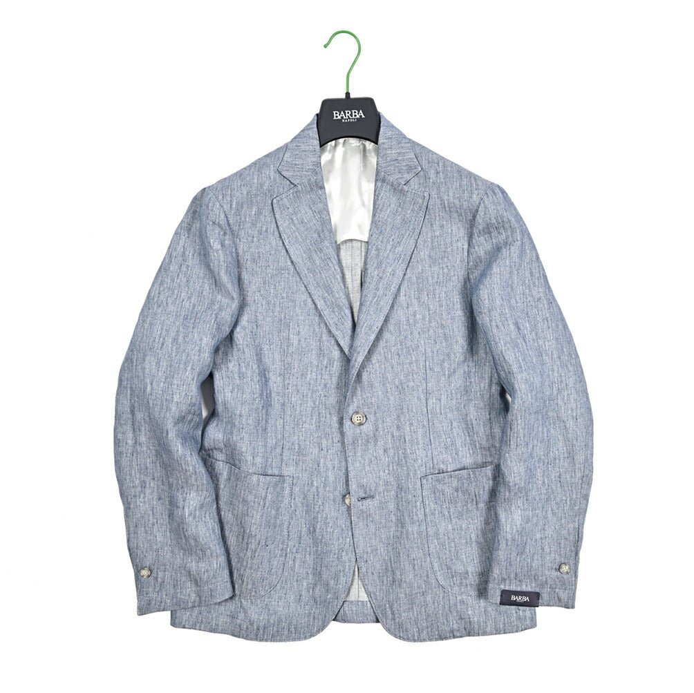 BARBA リネン100% 2Bシングルテーラードジャケット / EASY J MONO｜434202-48｜GUARDAROBA MILANO OFFICIAL STORE