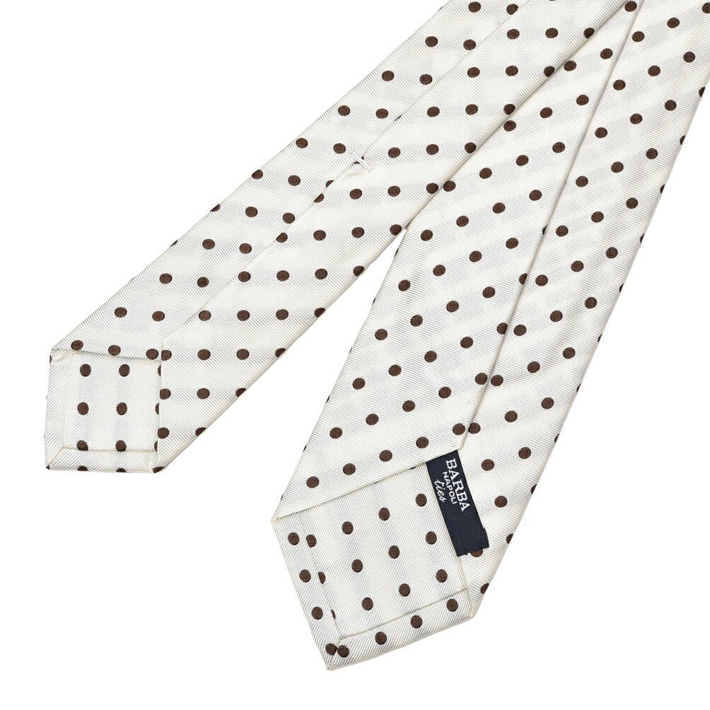 BARBA シルク100% ドット柄ネクタイ (セッテピエゲ)｜428387｜GUARDAROBA MILANO OFFICIAL STORE