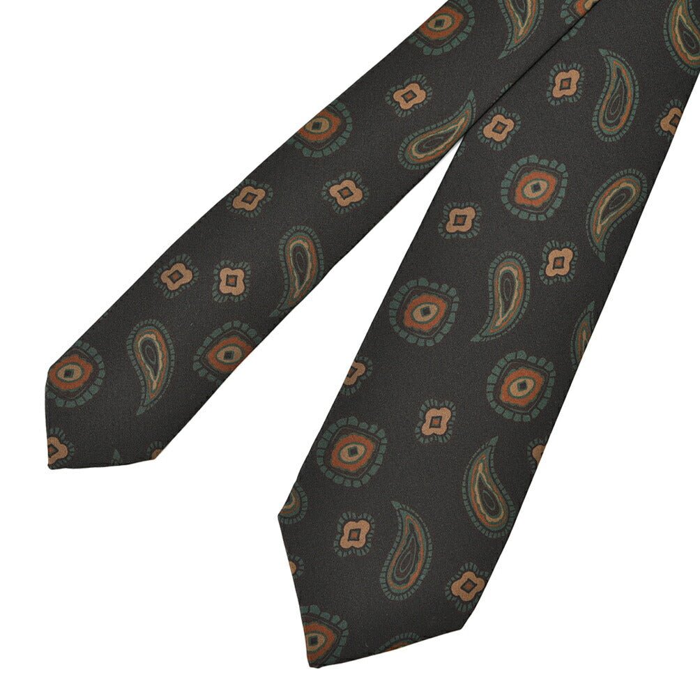 BARBA シルク100% ペイズリー柄ネクタイ (セッテピエゲ)｜428394｜GUARDAROBA MILANO OFFICIAL STORE