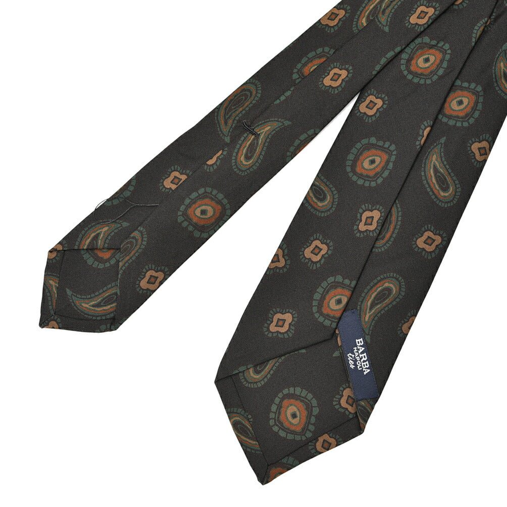BARBA シルク100% ペイズリー柄ネクタイ (セッテピエゲ)｜428394｜GUARDAROBA MILANO OFFICIAL STORE