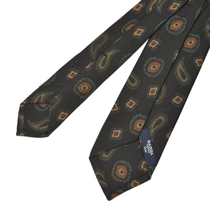 BARBA シルク100% ペイズリー柄ネクタイ (セッテピエゲ)｜428394｜GUARDAROBA MILANO OFFICIAL STORE