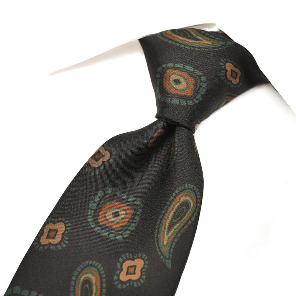 BARBA シルク100% ペイズリー柄ネクタイ (セッテピエゲ)｜428394｜GUARDAROBA MILANO OFFICIAL STORE