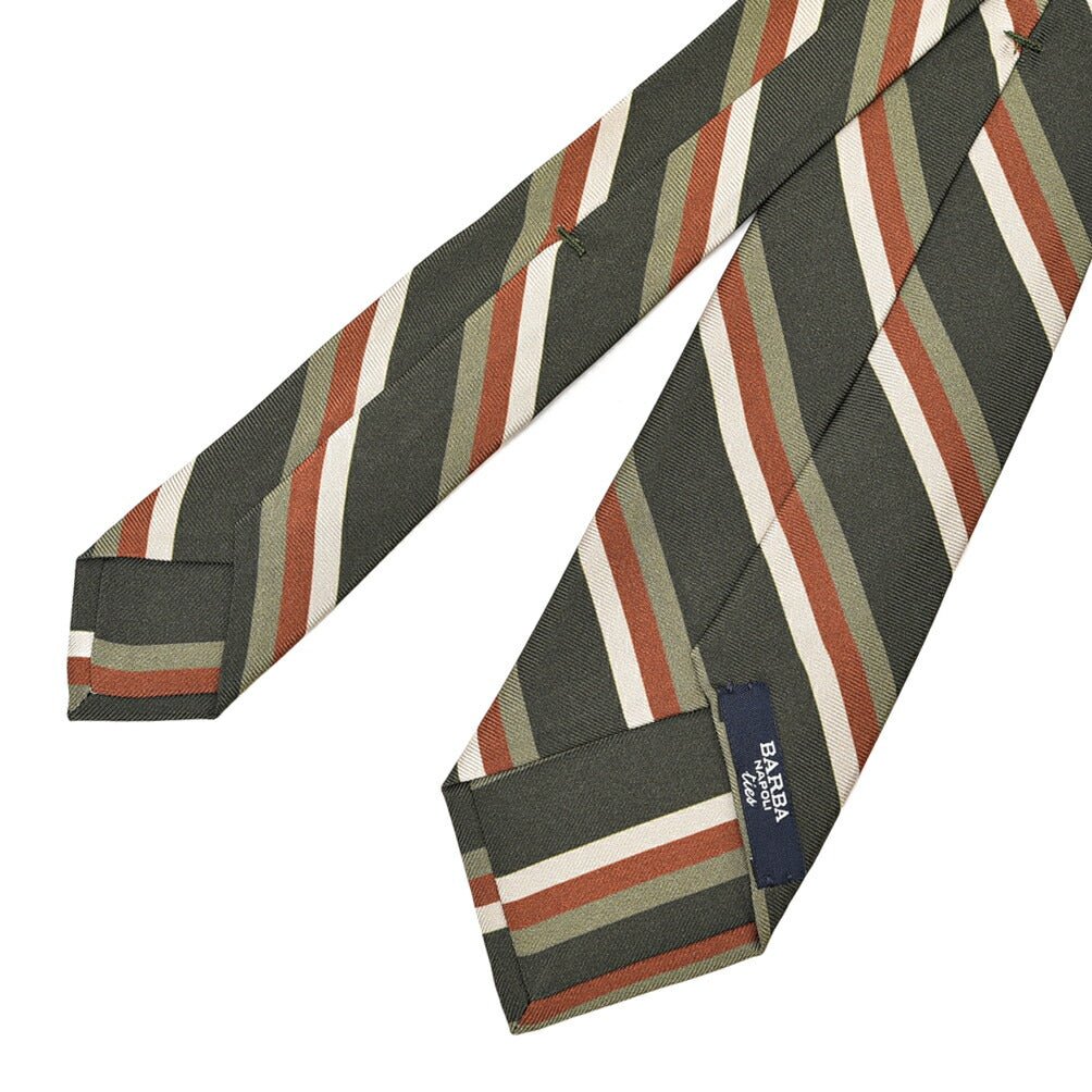 BARBA シルク100% レジメンタルネクタイ (セッテピエゲ)｜428395｜GUARDAROBA MILANO OFFICIAL STORE