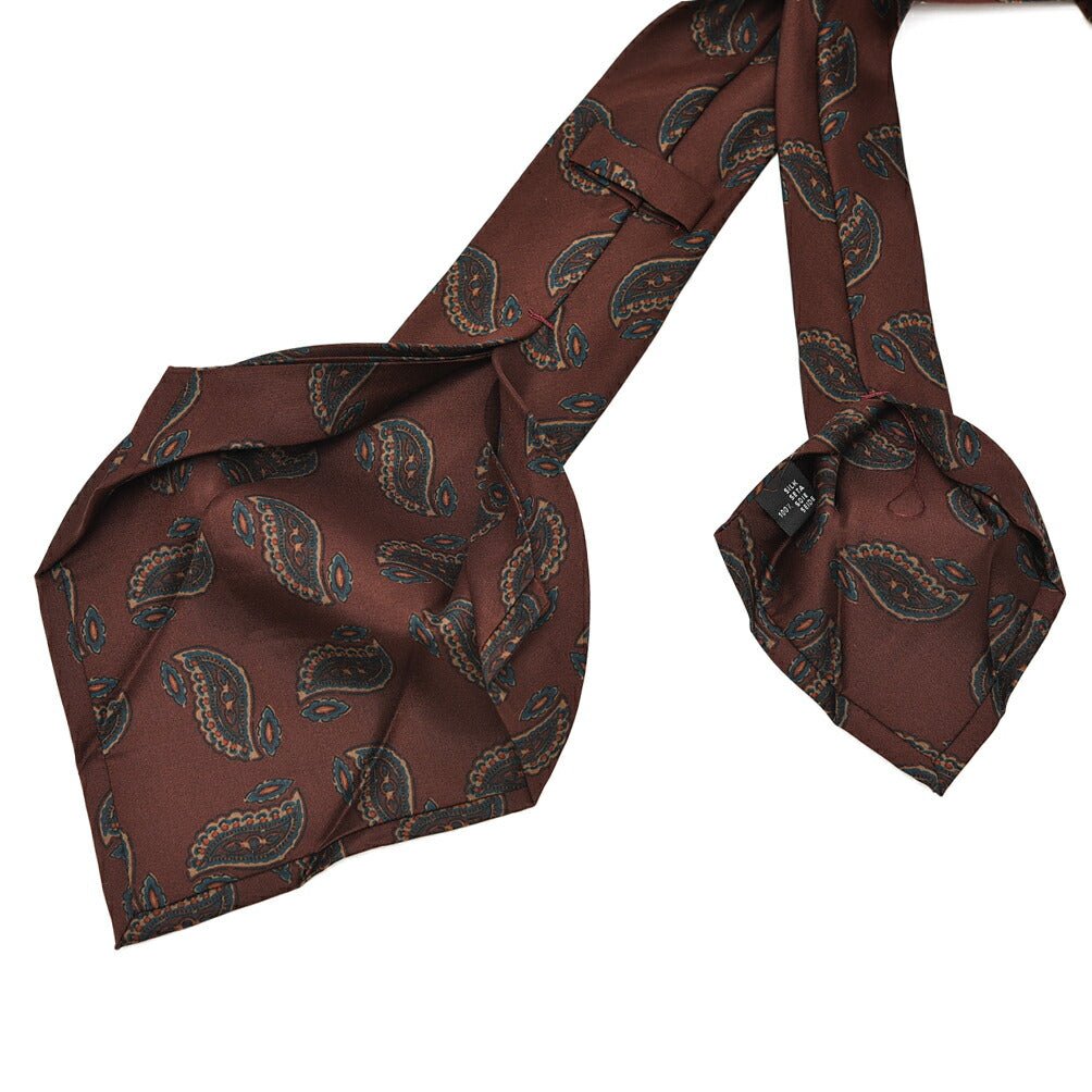 BARBA シルク100% ペイズリー柄ネクタイ (セッテピエゲ)｜428405｜GUARDAROBA MILANO OFFICIAL STORE