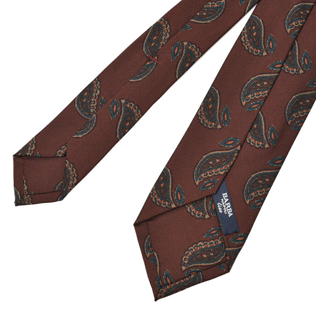 BARBA シルク100% ペイズリー柄ネクタイ (セッテピエゲ)｜428405｜GUARDAROBA MILANO OFFICIAL STORE