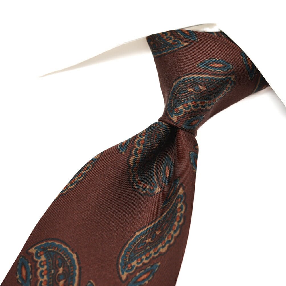 BARBA シルク100% ペイズリー柄ネクタイ (セッテピエゲ)｜428405｜GUARDAROBA MILANO OFFICIAL STORE