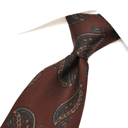 BARBA シルク100% ペイズリー柄ネクタイ (セッテピエゲ)｜428405｜GUARDAROBA MILANO OFFICIAL STORE