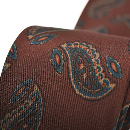 BARBA シルク100% ペイズリー柄ネクタイ (セッテピエゲ)｜428405｜GUARDAROBA MILANO OFFICIAL STORE