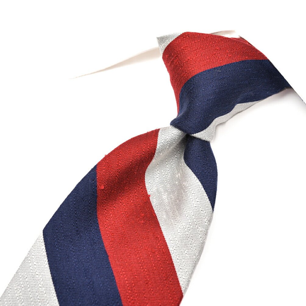 BARBA シルク100% トリコロールネクタイ (セッテピエゲ)｜428408｜GUARDAROBA MILANO OFFICIAL STORE