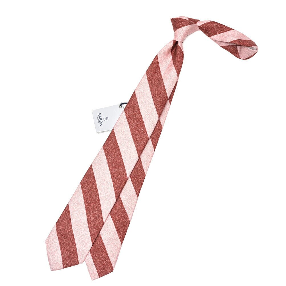BARBA シルク100% レジメンタルネクタイ(セッテピエゲ)｜428412｜GUARDAROBA MILANO OFFICIAL STORE