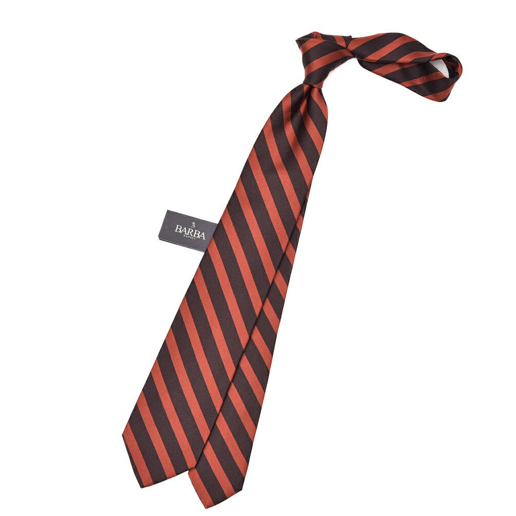 BARBA シルク100% レジメンタルネクタイ(セッテピエゲ)｜428415｜GUARDAROBA MILANO OFFICIAL STORE