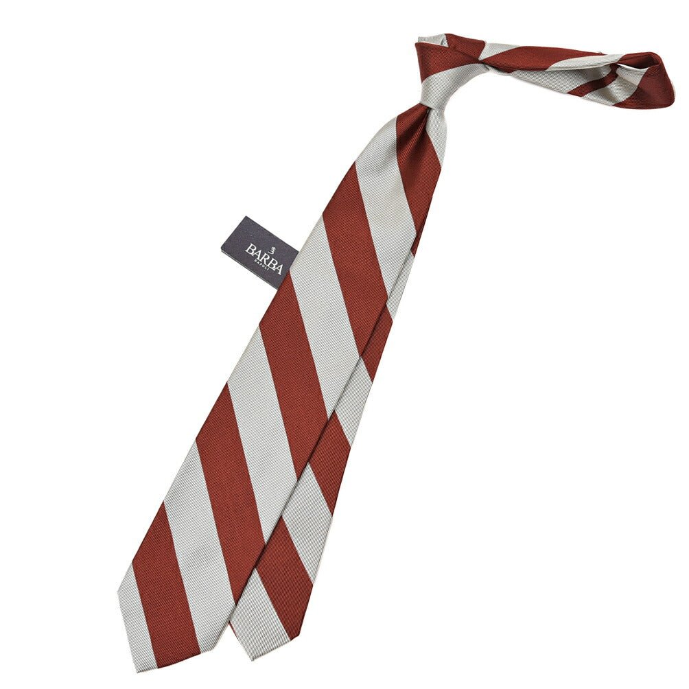 BARBA シルク100% レジメンタルネクタイ(セッテピエゲ)｜428416｜GUARDAROBA MILANO OFFICIAL STORE