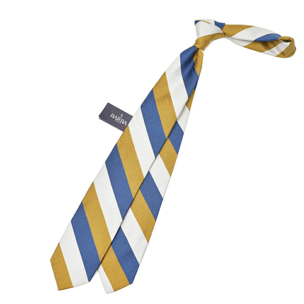 BARBA シルク100% レジメンタルネクタイ(セッテピエゲ)｜428417｜GUARDAROBA MILANO OFFICIAL STORE