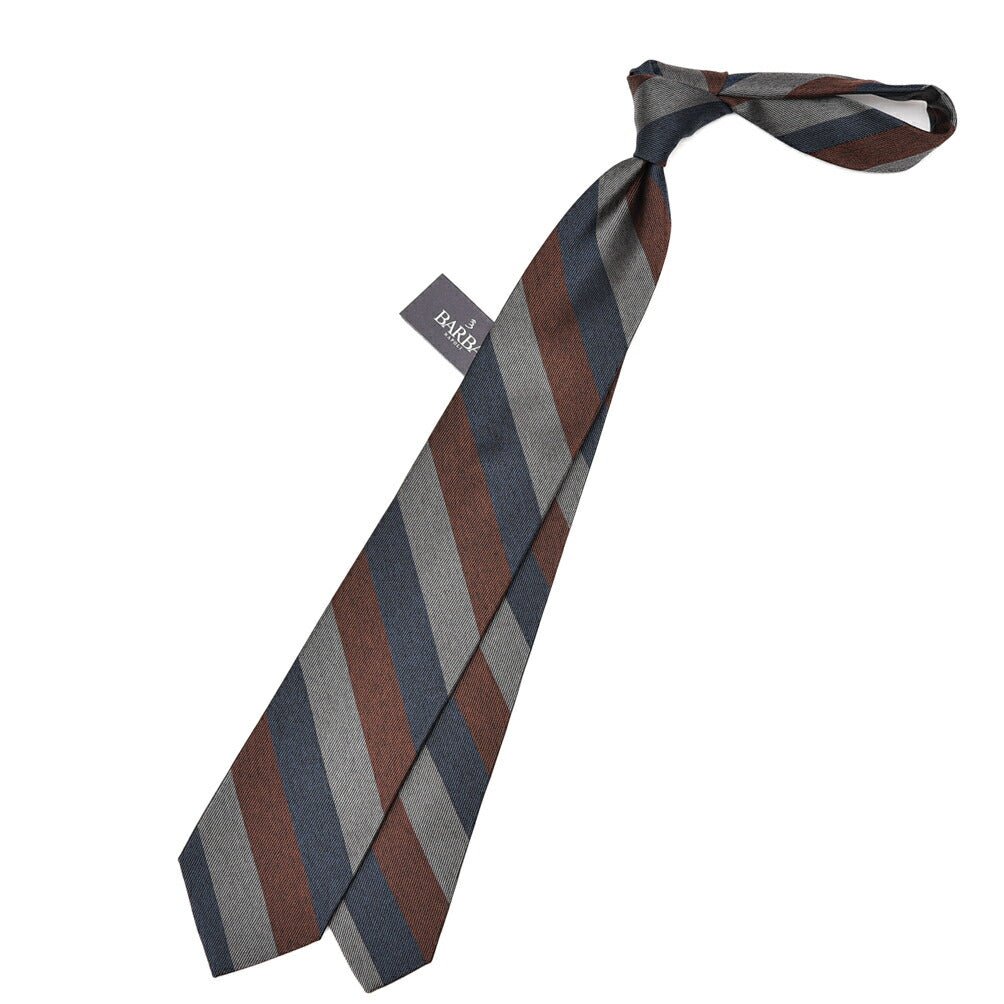 BARBA シルク100% レジメンタルネクタイ(セッテピエゲ)｜428420｜GUARDAROBA MILANO OFFICIAL STORE