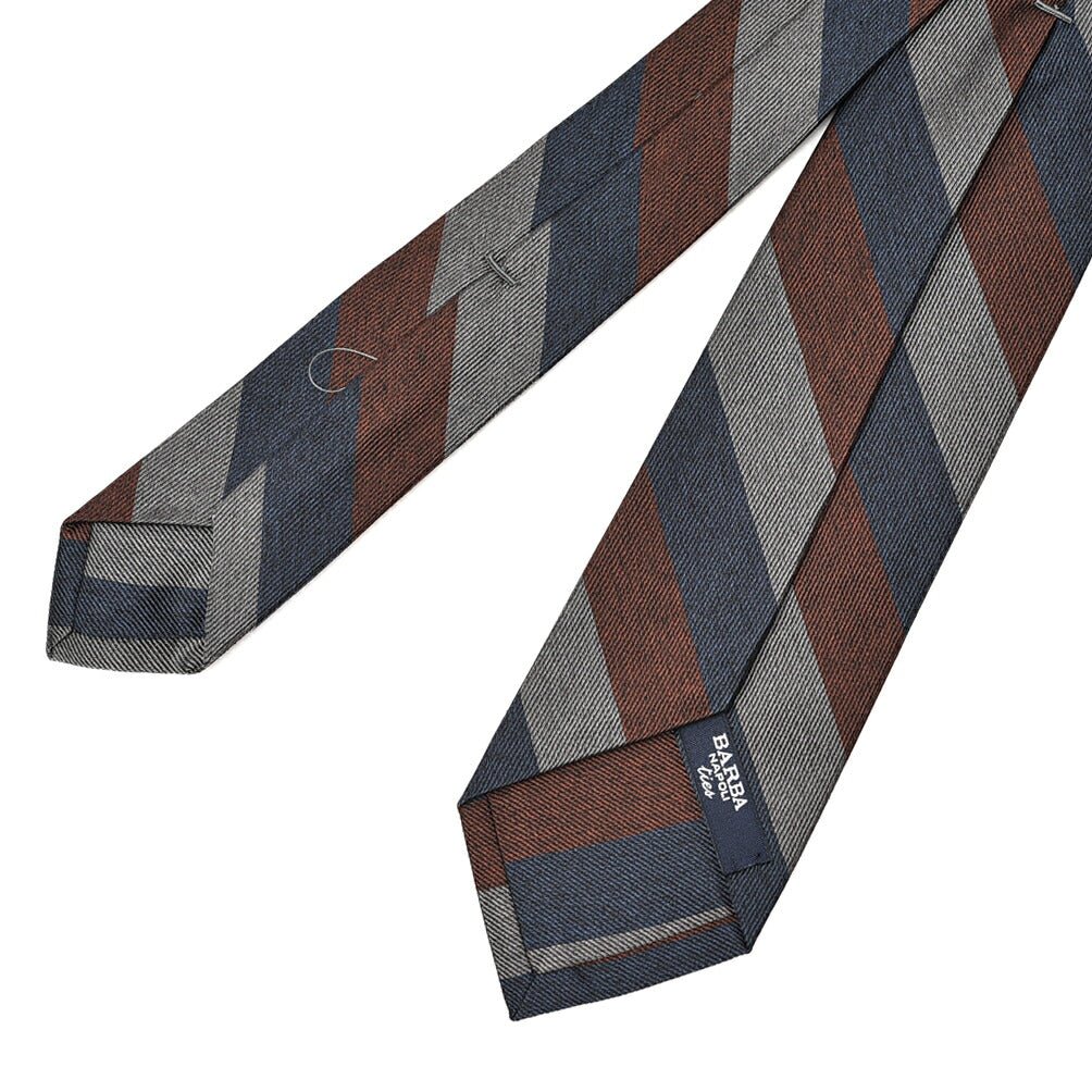 BARBA シルク100% レジメンタルネクタイ(セッテピエゲ)｜428420｜GUARDAROBA MILANO OFFICIAL STORE