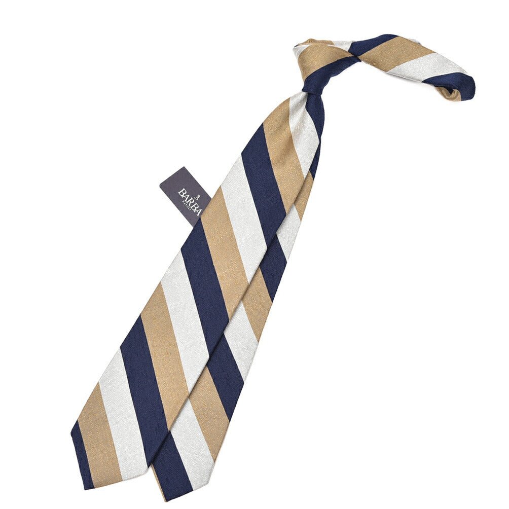 BARBA シルク100% レジメンタルネクタイ(セッテピエゲ)｜428423｜GUARDAROBA MILANO OFFICIAL STORE