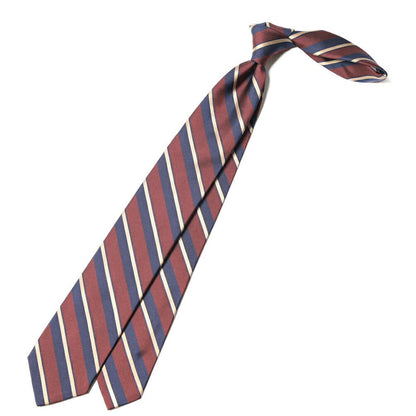 BARBA シルク100% レジメンタルネクタイ (セッテピエゲ) ワインレッド 147cm×7.5cm | GUARDAROBA MILANO OFFICIAL STORE