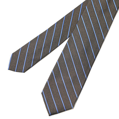 BARBA シルク100% レジメンタルネクタイ (セッテピエゲ) ブラウン 147cm×7.5cm | GUARDAROBA MILANO OFFICIAL STORE