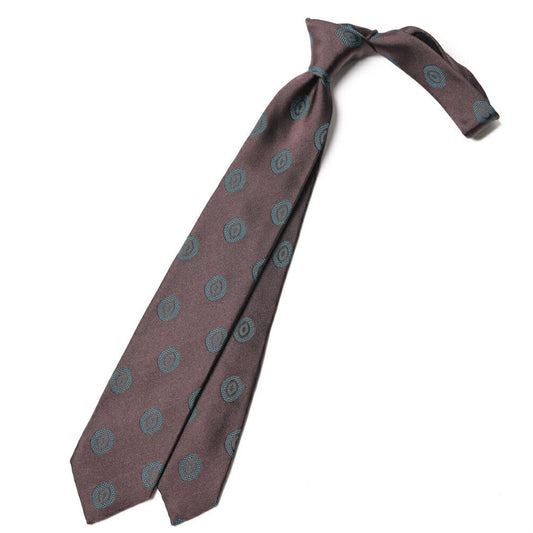 BARBA シルク100% 小紋柄ネクタイ (セッテピエゲ) ワインレッド 146cm×7cm | GUARDAROBA MILANO OFFICIAL STORE