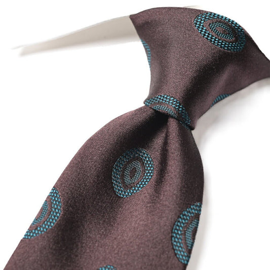 BARBA シルク100% 小紋柄ネクタイ (セッテピエゲ) ワインレッド 146cm×7cm | GUARDAROBA MILANO OFFICIAL STORE