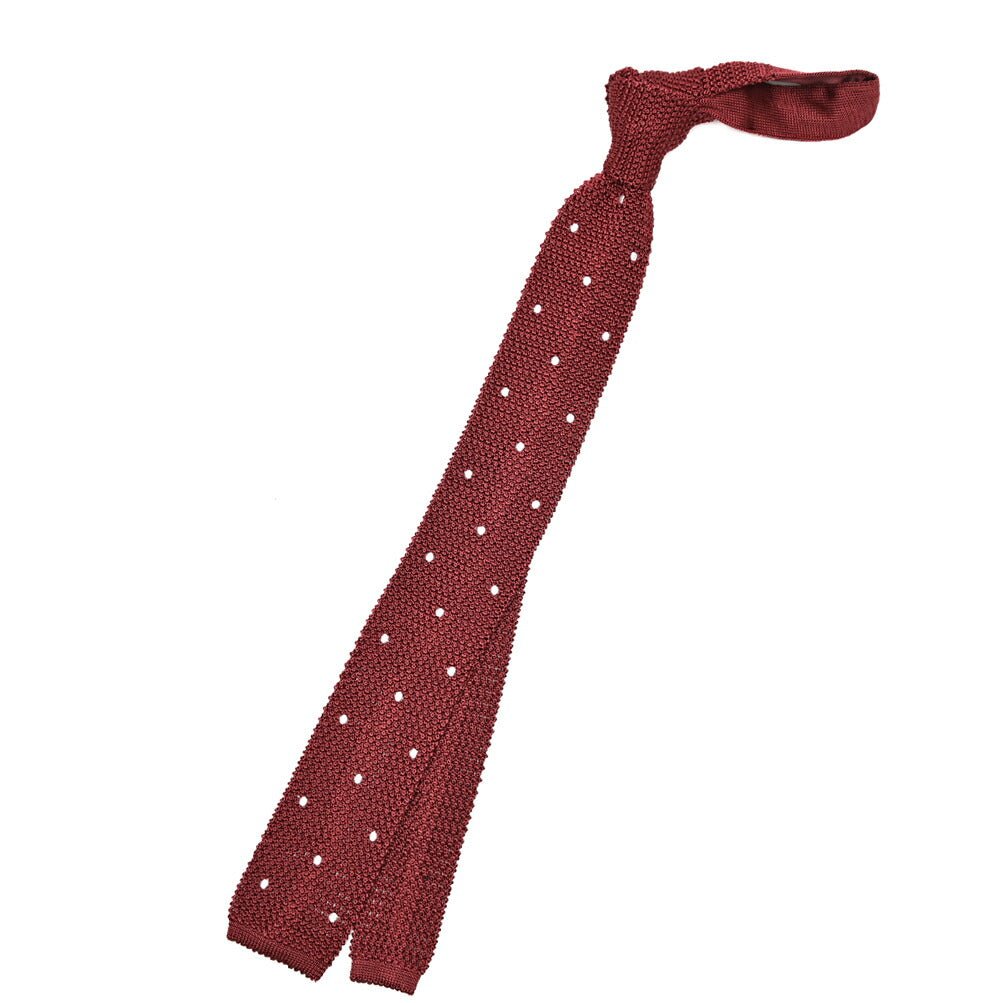 BARBA シルク100% ドット柄ネクタイ ニットタイ｜428521｜GUARDAROBA MILANO OFFICIAL STORE