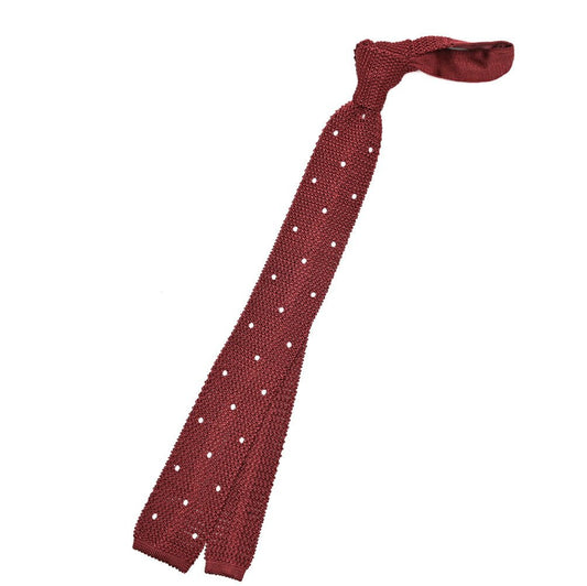BARBA シルク100% ドット柄ネクタイ ニットタイ｜428521｜GUARDAROBA MILANO OFFICIAL STORE