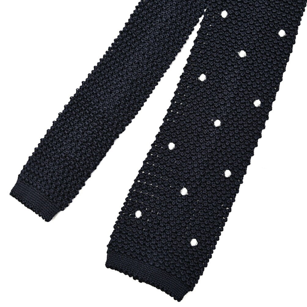 BARBA シルク100% ドット柄ネクタイ ニットタイ｜428529｜GUARDAROBA MILANO OFFICIAL STORE
