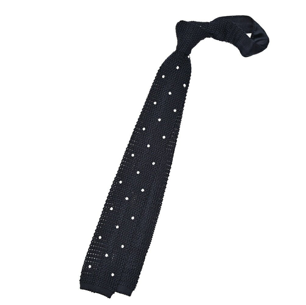 BARBA シルク100% ドット柄ネクタイ ニットタイ｜428529｜GUARDAROBA MILANO OFFICIAL STORE